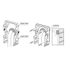 Rectorseal LineGate 4" AC Lineset Entry Point Cover 100 White