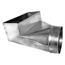 Southwark 24R2106 Duct Boot, Register, 6 in Dia, 2.25 in WD, 10 in LG, Silver