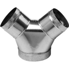 Southwark 78866 Duct Wye, Branch, 8 in x 6 in x 6 in, Galv Steel, ASTM A653