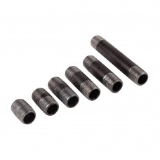 Diversitech BPN-A12 Nipple, 0.5 in x 0.5 in, MIP x MIP, Steel, Black, 7 in lg