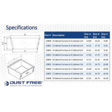 Dust Free SST2 AB System Service Transition for 14" Furnace to 17" Coil