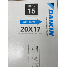 Daikin 0160M00013 Air Filter, 17 in WD, 21 in LG, MERV 15