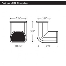 Fortress LCI92G 3-1/2" 90 Degree Gray Inside Vertical Elbow