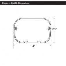 SlimDuct SD100B 78" x 3-3/4" Brown Line Set Ducting 