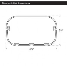 SlimDuct SD140B 78" x 5 1/2" Brown Line Set Ducting 