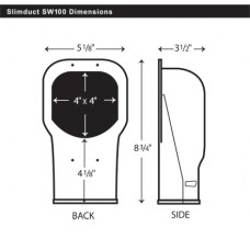 SlimDuct SW100B 3-3/4" Brown Wall Inlet