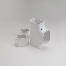 SlimDuct ST100W 3-3/4" White Tee