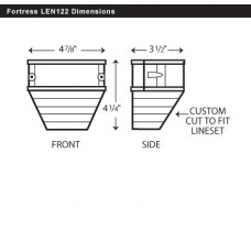 Fortress LEN122G 4-1/2" Gray End Fitting