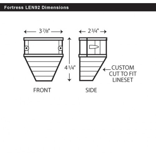 RectorSeal 84007 Fortress LEN92W White End Fitting 3.5 in 