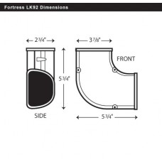 Fortress LK92I 3-1/2" 90 Degree Ivory Flat Elbow 