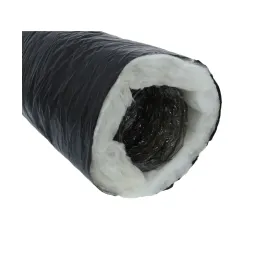 25 ft. R-4.2 Insulated Round Flexible Duct - Black or Silver Jacket