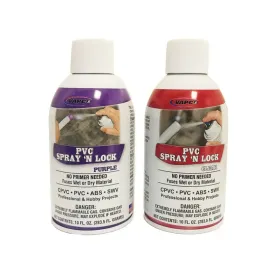 Aeris PVC-SNLP Adhesive, PVC Spray N Lock, 10 oz Aerosol Can, Purple