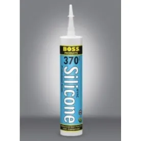 Boss 37003 Sealant, HVAC/R Silicone, 10.1 oz Tube, Gray, Acetic Acid