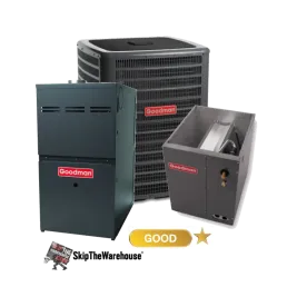 Goodman 3.5 Ton A/C 14.5 SEER with 80% 80k BTU Gas Furnace 