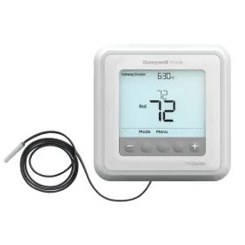 Honeywell TH6100AF2004 Hydronic Programmable Thermostat Heat Only With Radiant Floor Sensor 