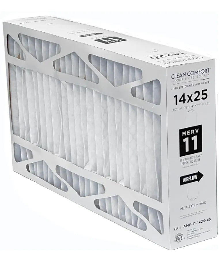 Clean Comfort Filter Rack Clean Comfort MERV 11 AMP Replacement Filter 14 x 25 x 4.5