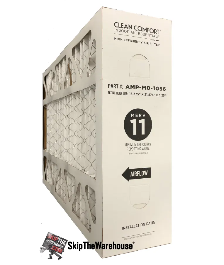 Clean Comfort Filter Rack Clean Comfort MERV 11 AMP Replacement Filter 16 x 20 x 5.25