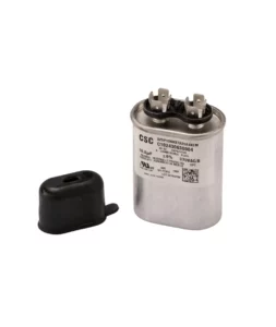 50/5 MFD 370 Volt Dual Round Run Capacitor - Replacement For GE 97f9970 & Amana D6789043