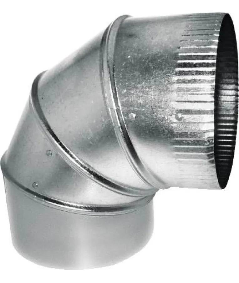 Southwark 90726 Duct Elbow, Adjustable, Round, 90 deg, 7 in, ASTM A653